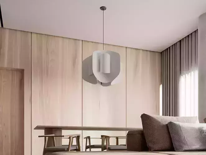 Modern pendant  lamp Low-poly 3D model