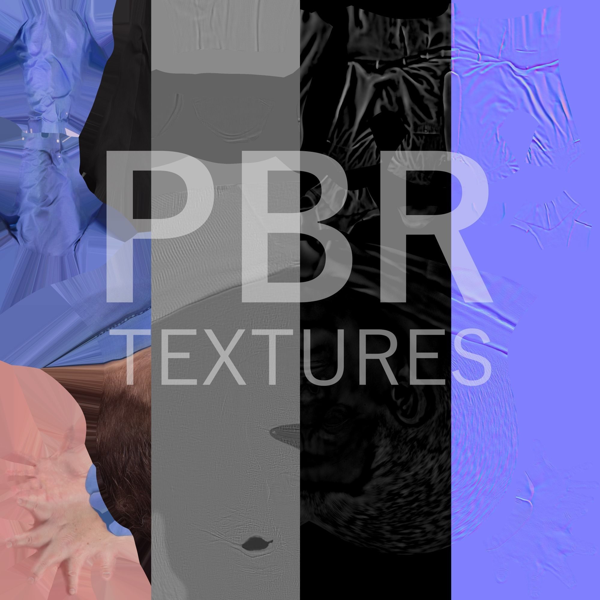 Businessman in blue shirt and tie in A-pose 387 Low-poly 3D model_9