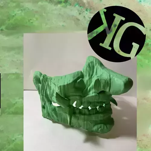 KG Customs  and Creations Long Nose Wood ONI mask 3D print model