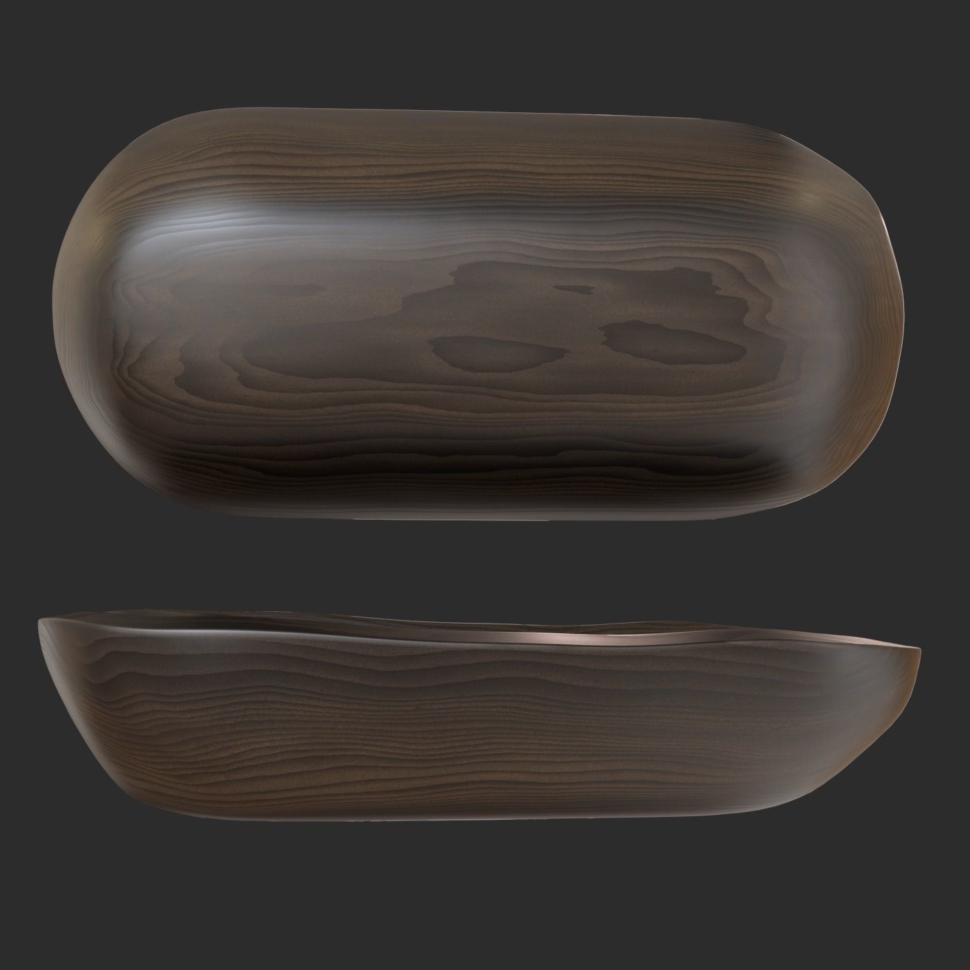 Wooden Bowl Free 3D model_4