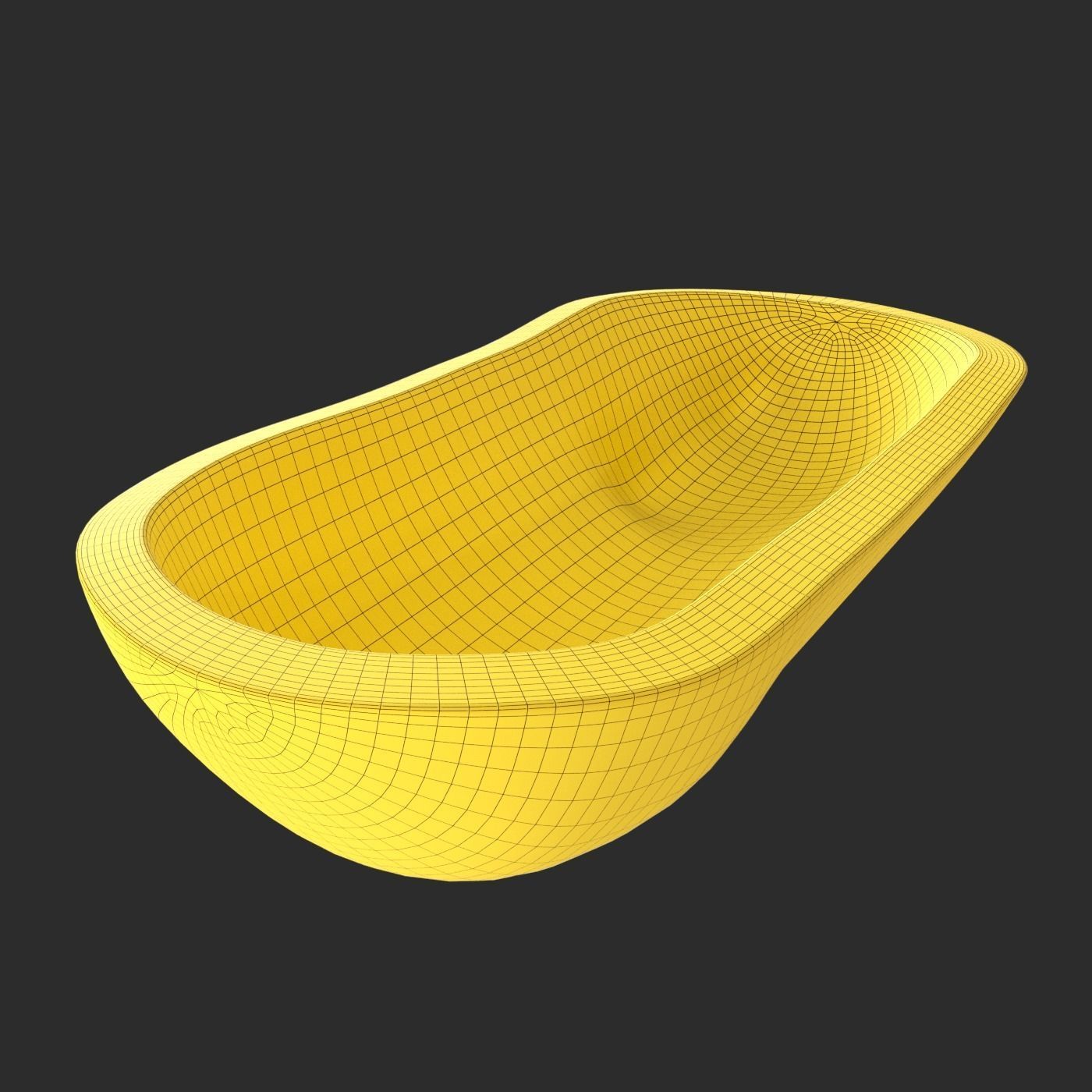 Wooden Bowl Free 3D model_8