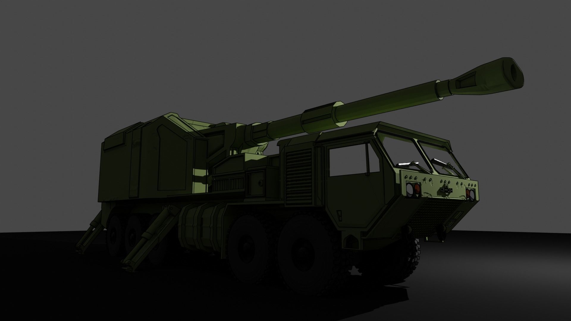 IDF Roem Howitzer gun 3D print model_5