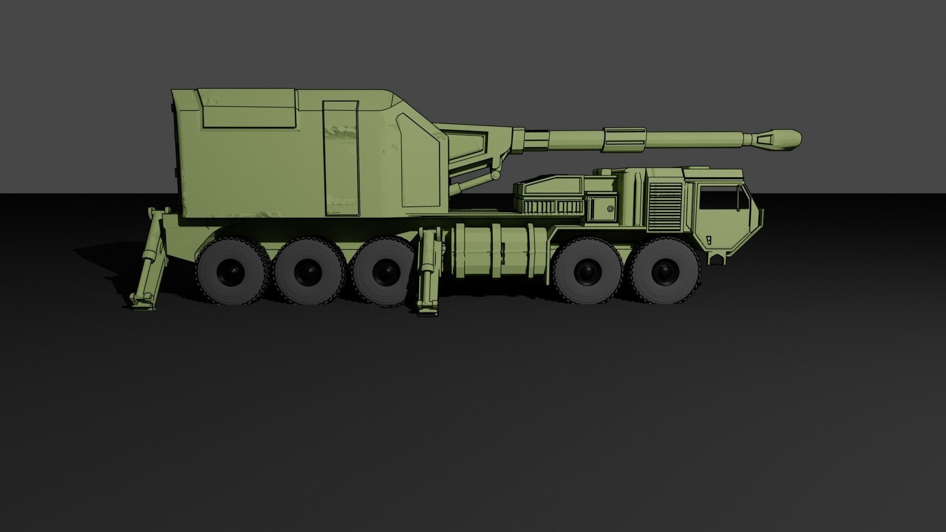 IDF Roem Howitzer gun 3D print model_2