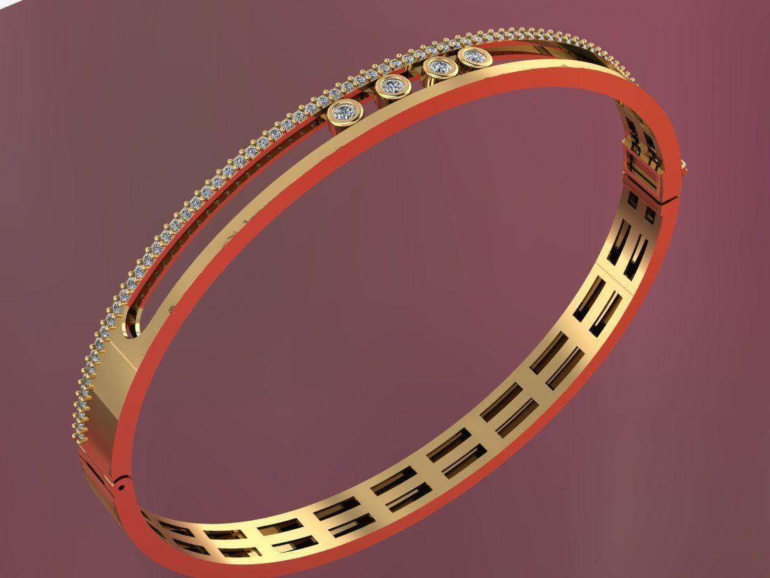 BRACELET Messika fusion  3D print model_1