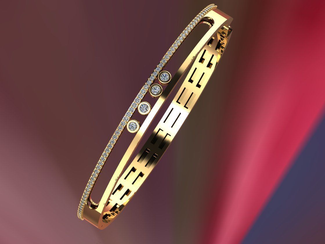 BRACELET Messika fusion  3D print model_2