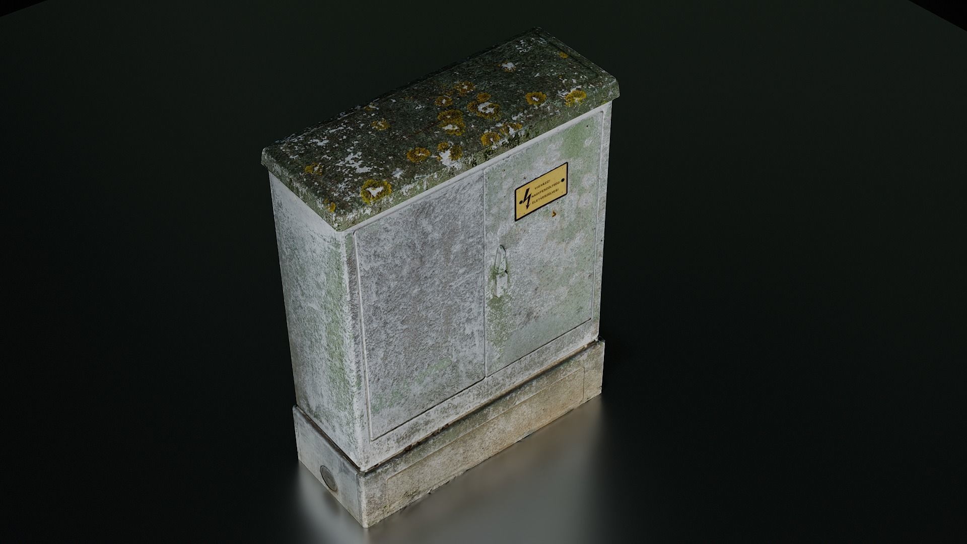 Photoscanned Utility Box Low-poly 3D model_2