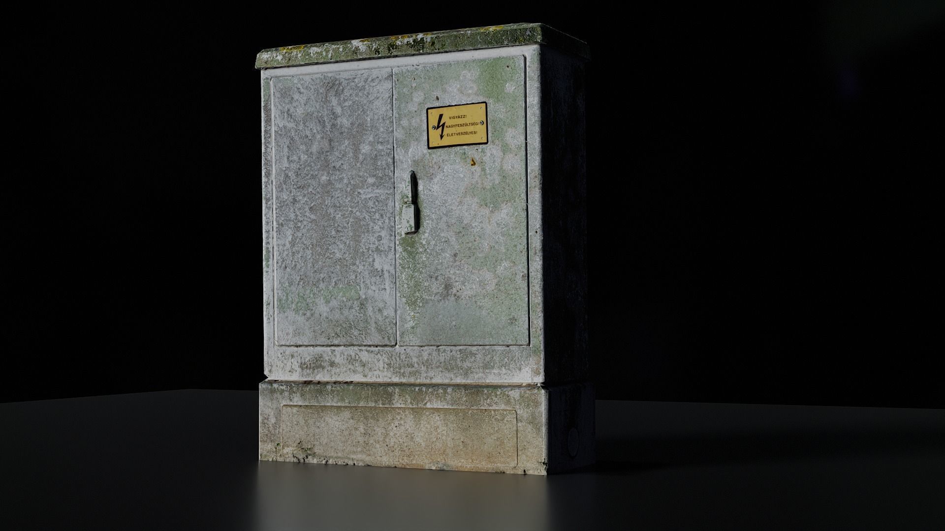 Photoscanned Utility Box Low-poly 3D model_1