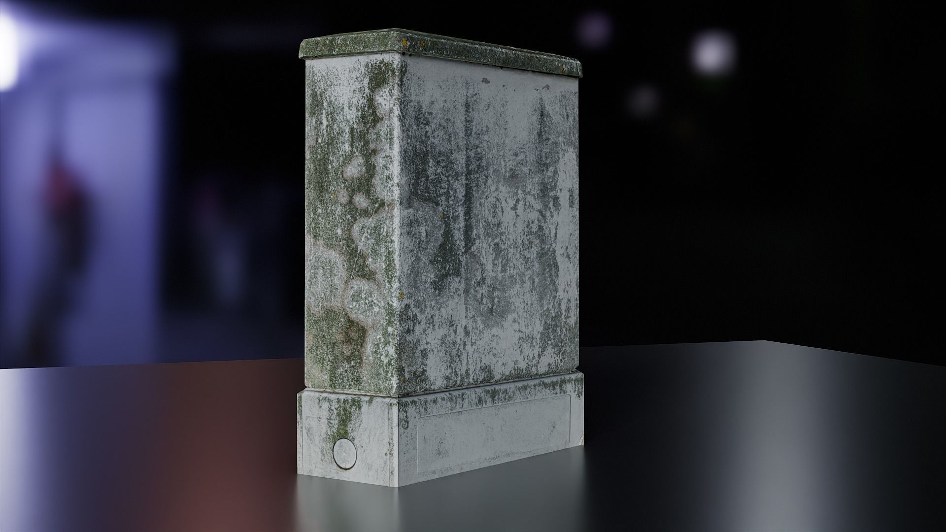 Photoscanned Utility Box Low-poly 3D model_3