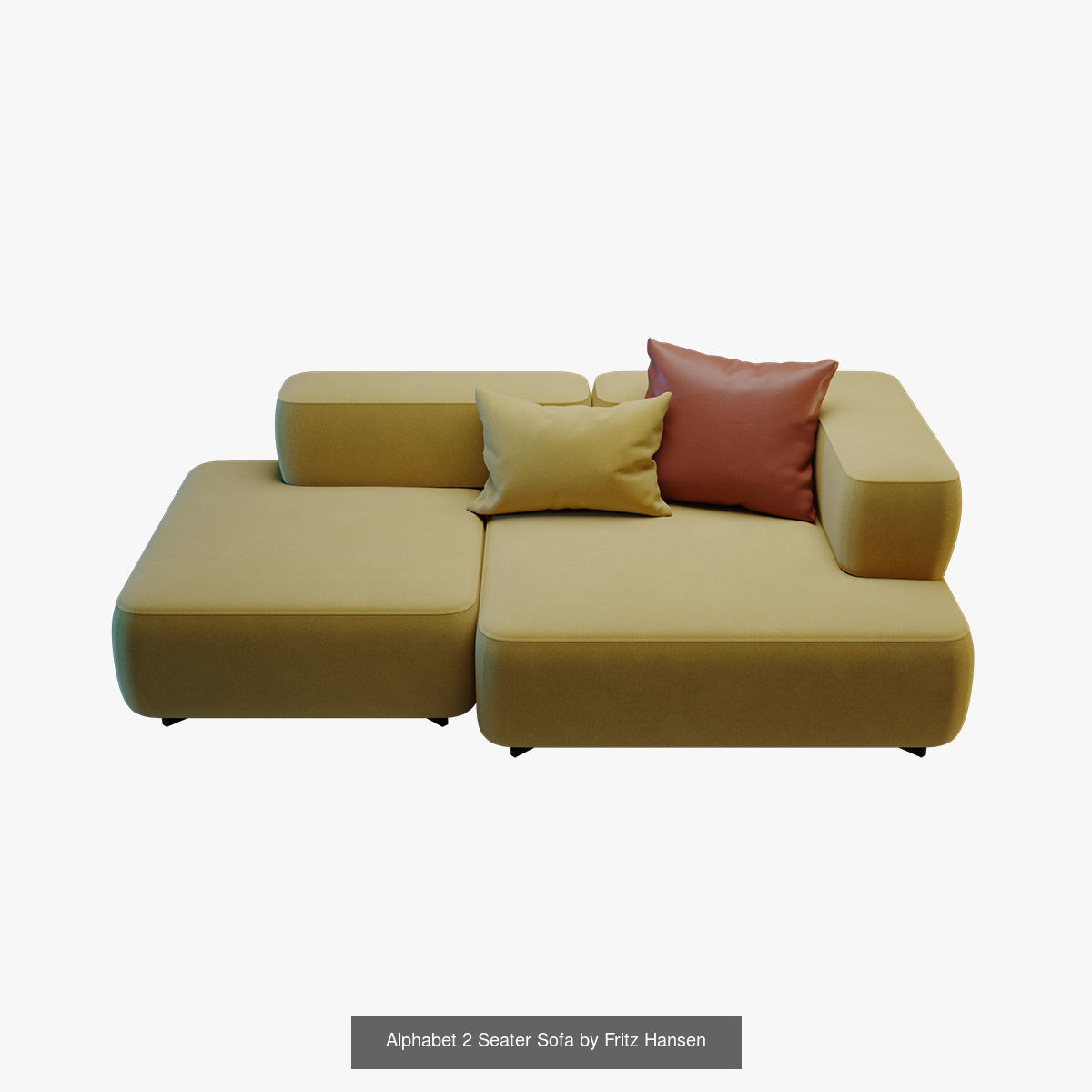 Alphabet Sofas Bundle 3D Model Collection_2