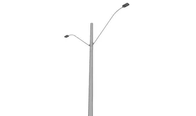 Concrete Lamp Post - Light Pole - Light Post - Street Light 09 3D model