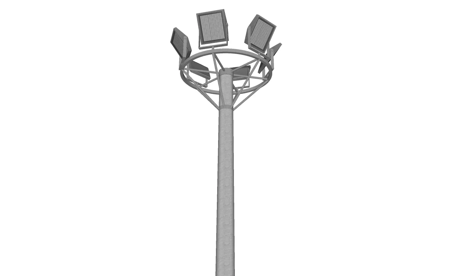 Concrete Lamp Post - Light Pole - Light Post - Street Light 10 3D model_0