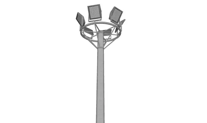 Concrete Lamp Post - Light Pole - Light Post - Street Light 10 3D model