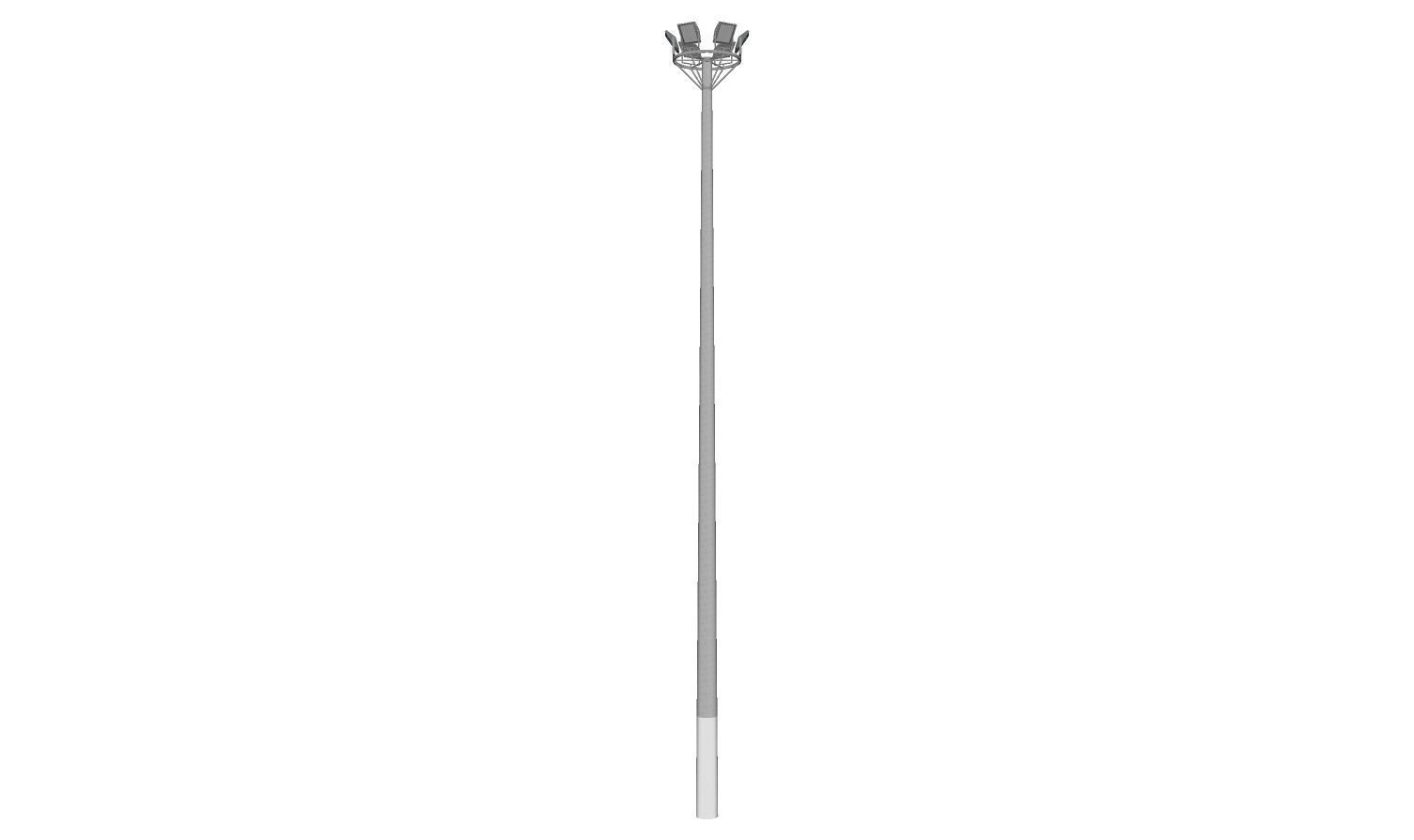 Concrete Lamp Post - Light Pole - Light Post - Street Light 10 3D model_3
