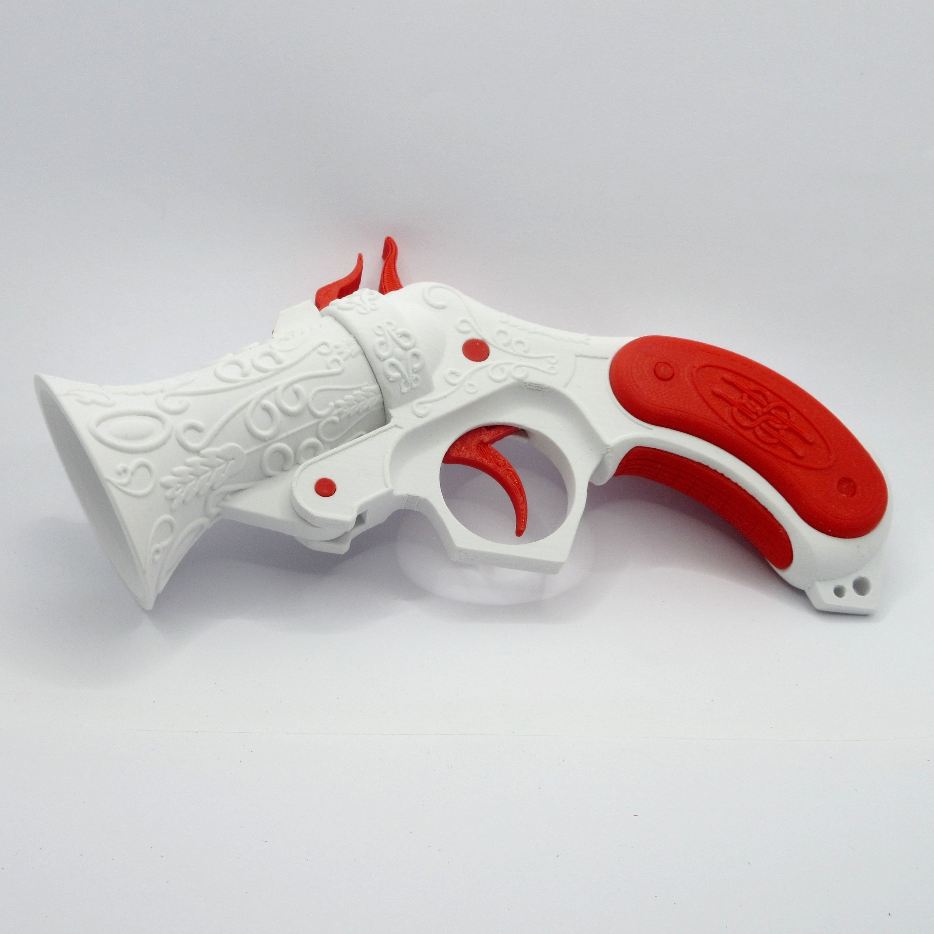 3D Printable Victorian Flare Gun with Working Mechanism 3D print model_2