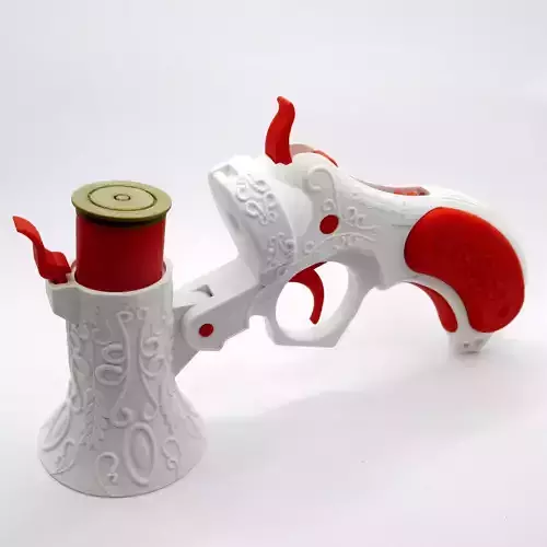 3D Printable Victorian Flare Gun with Working Mechanism 3D print model