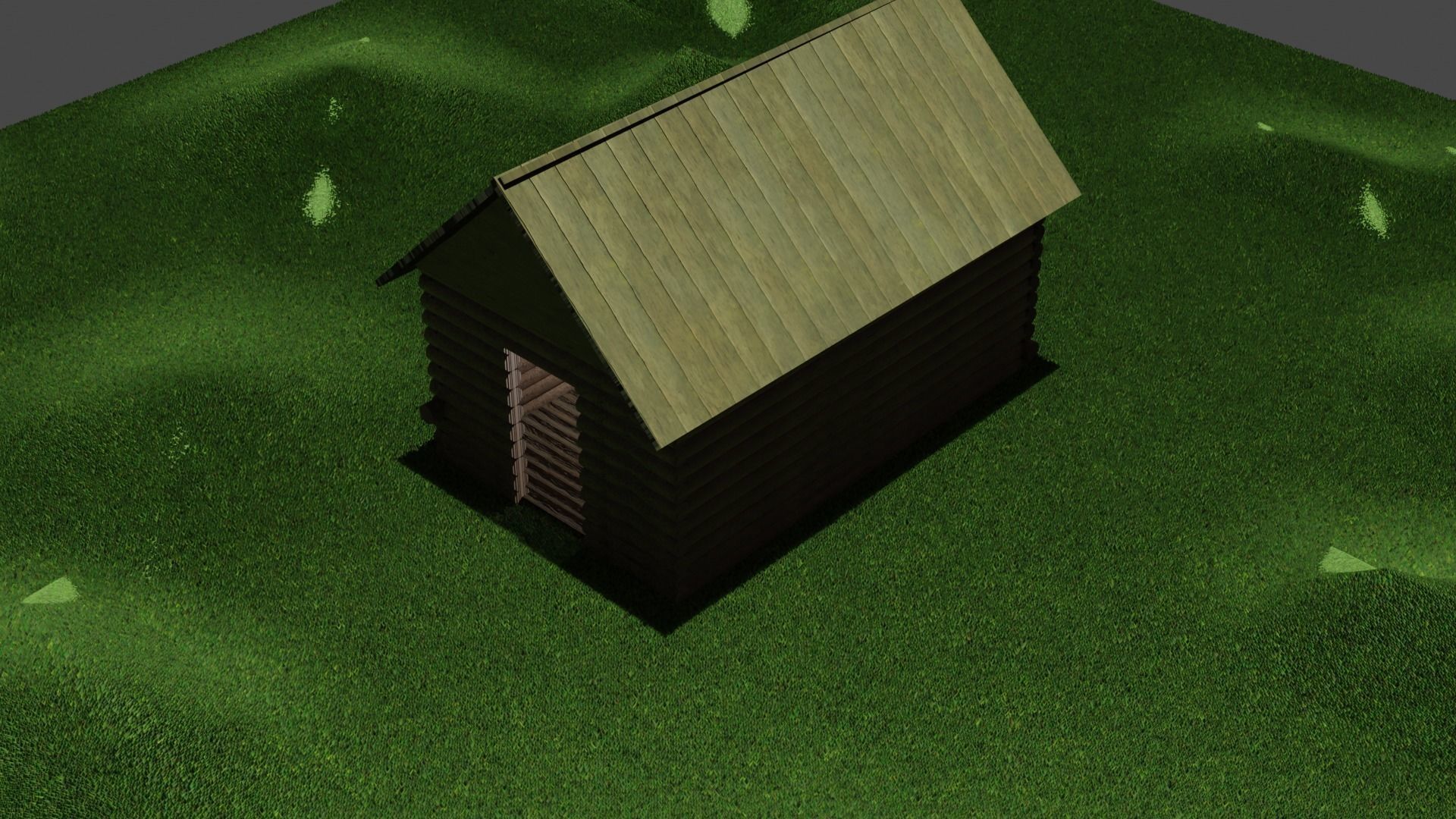 capanna di legno     log cabin 3D model_4