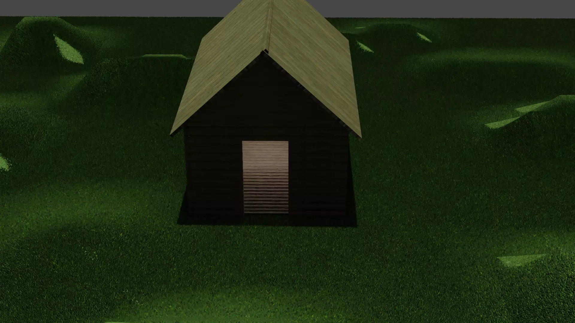 capanna di legno     log cabin 3D model_0