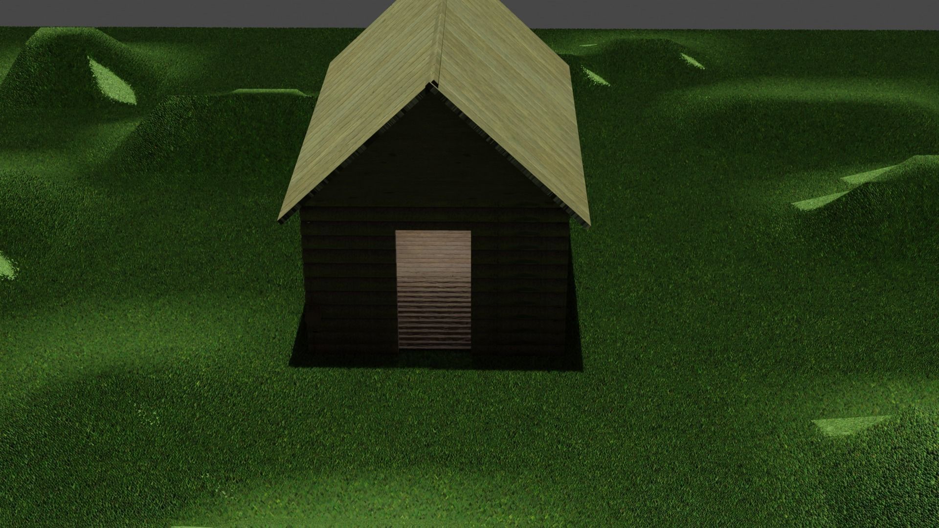 capanna di legno     log cabin 3D model_1