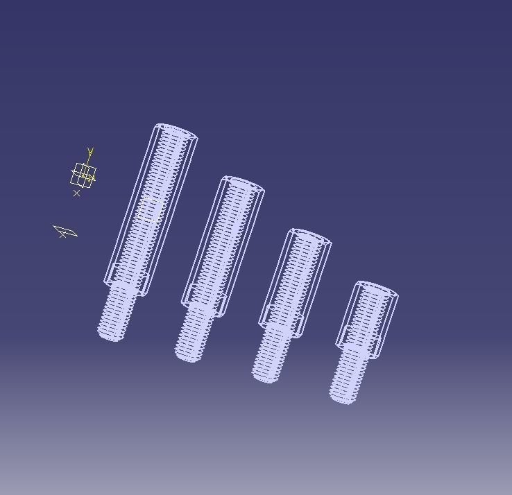 Hexagonal Stud Male-Female Connector 3D print model_5