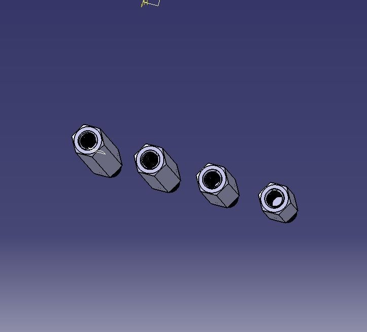 Hexagonal Stud Male-Female Connector 3D print model_25