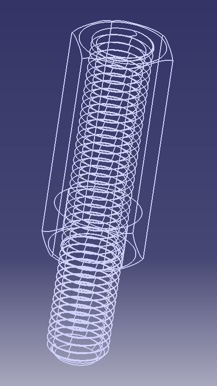 Hexagonal Stud Male-Female Connector 3D print model_16