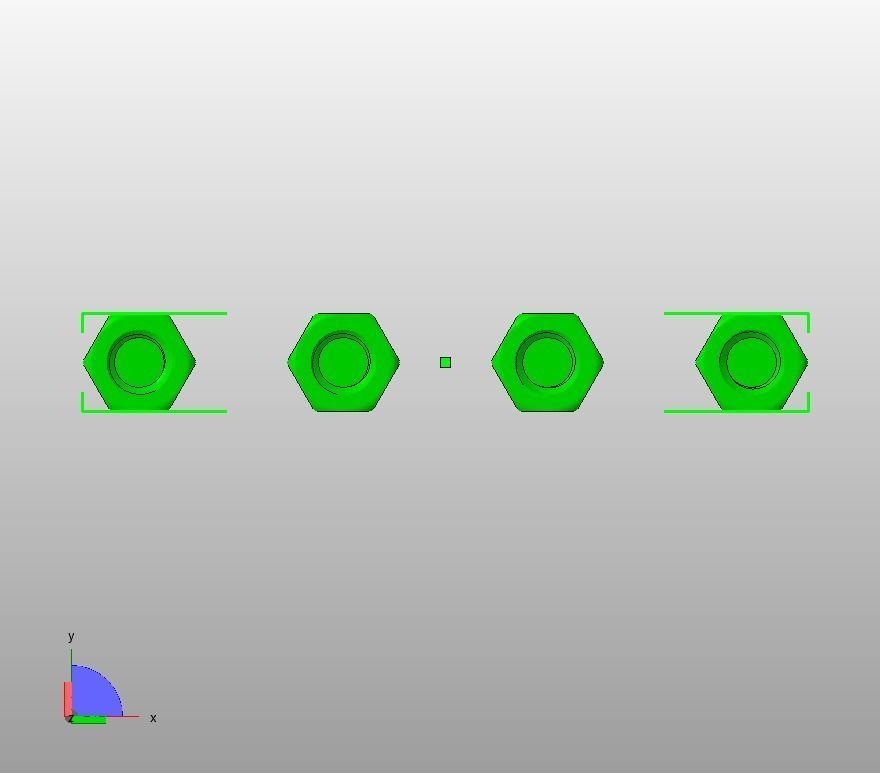 Hexagonal Stud Male-Female Connector 3D print model_18