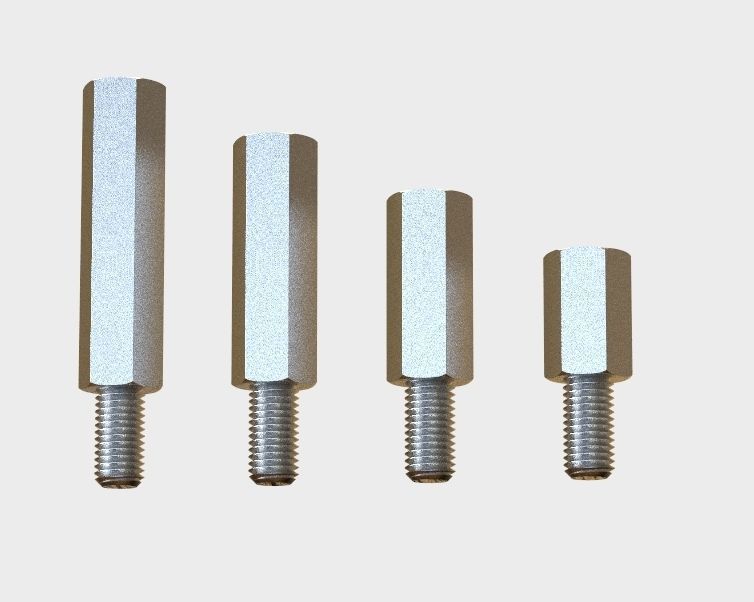 Hexagonal Stud Male-Female Connector 3D print model_36