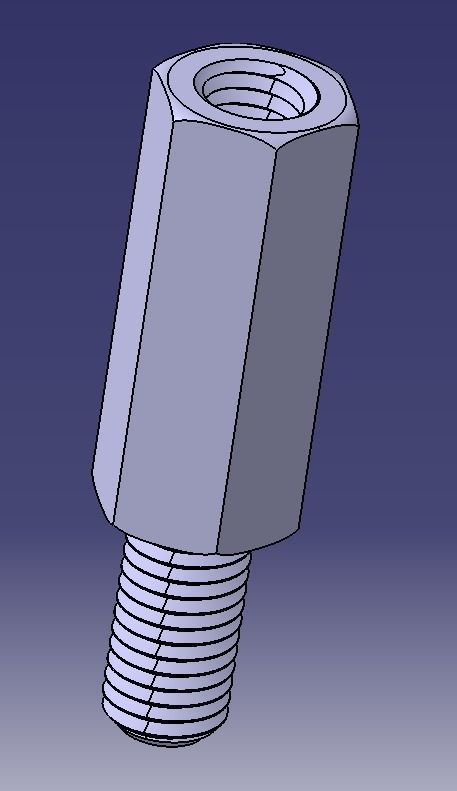 Hexagonal Stud Male-Female Connector 3D print model_15