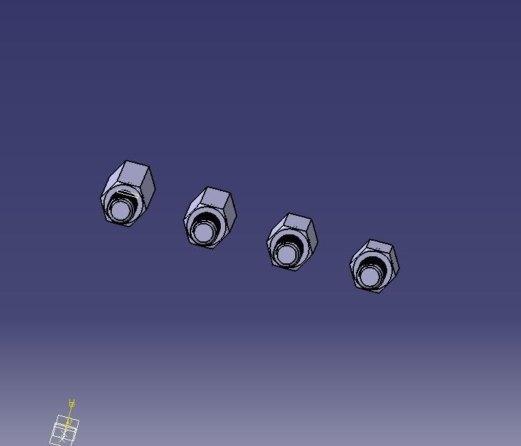 Hexagonal Stud Male-Female Connector 3D print model_8