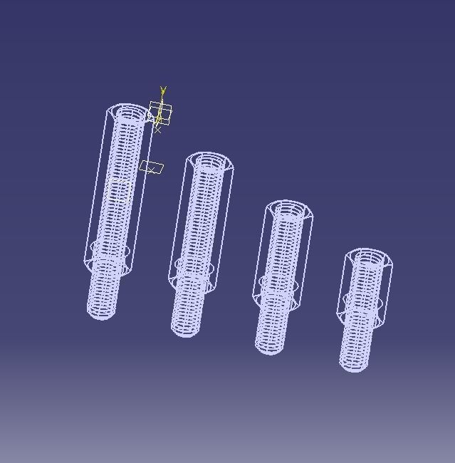 Hexagonal Stud Male-Female Connector 3D print model_22