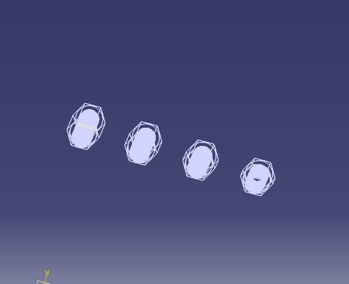 Hexagonal Stud Male-Female Connector 3D print model_9