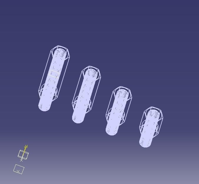 Hexagonal Stud Male-Female Connector 3D print model_7