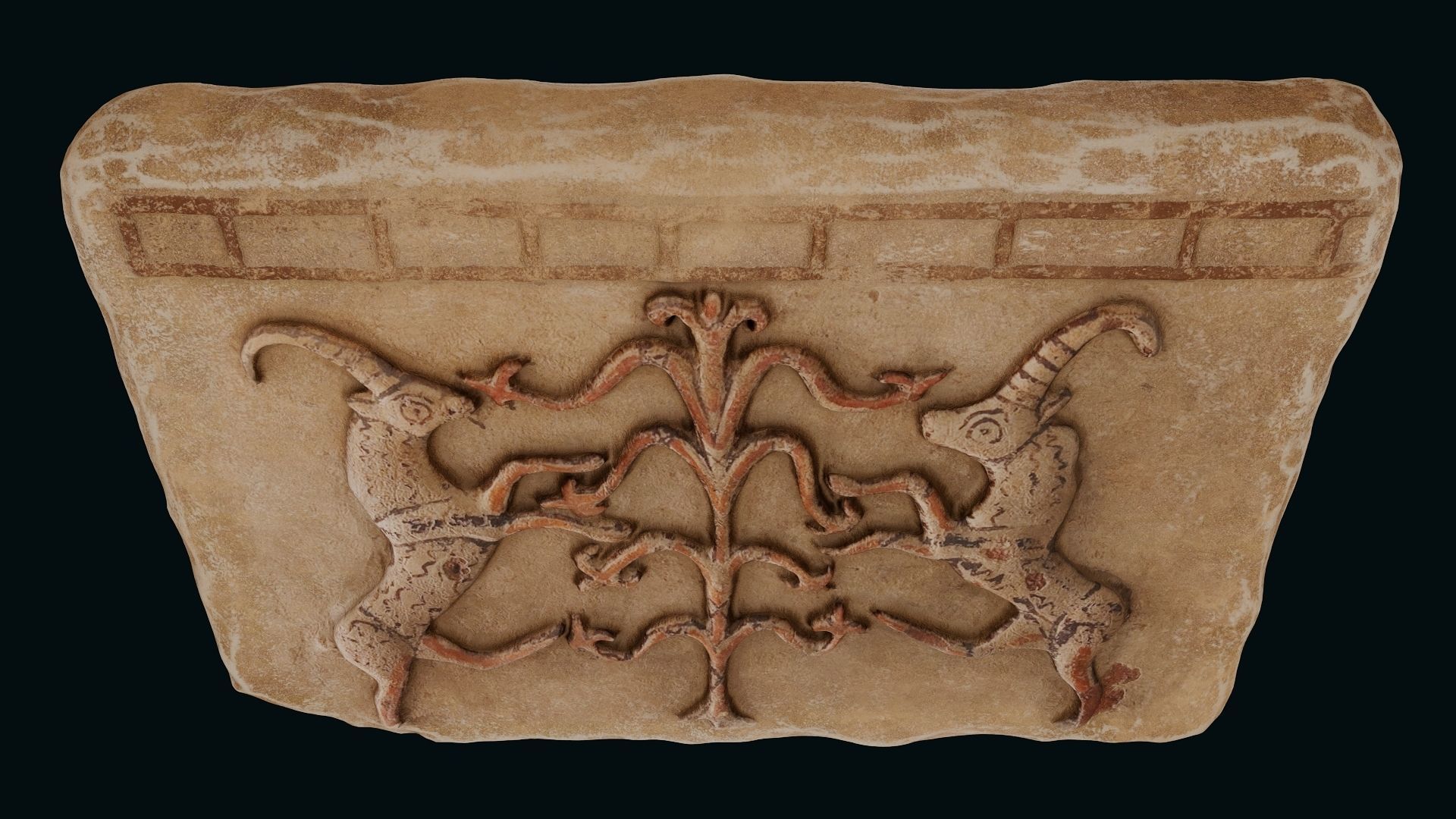 Phrygian Terracotta Low-poly 3D model_6