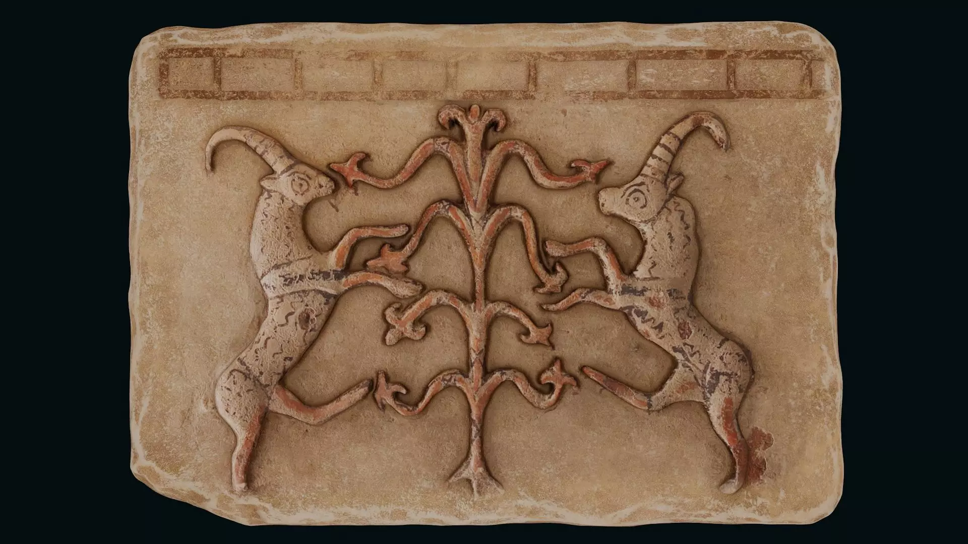 Phrygian Terracotta Low-poly 3D model_0