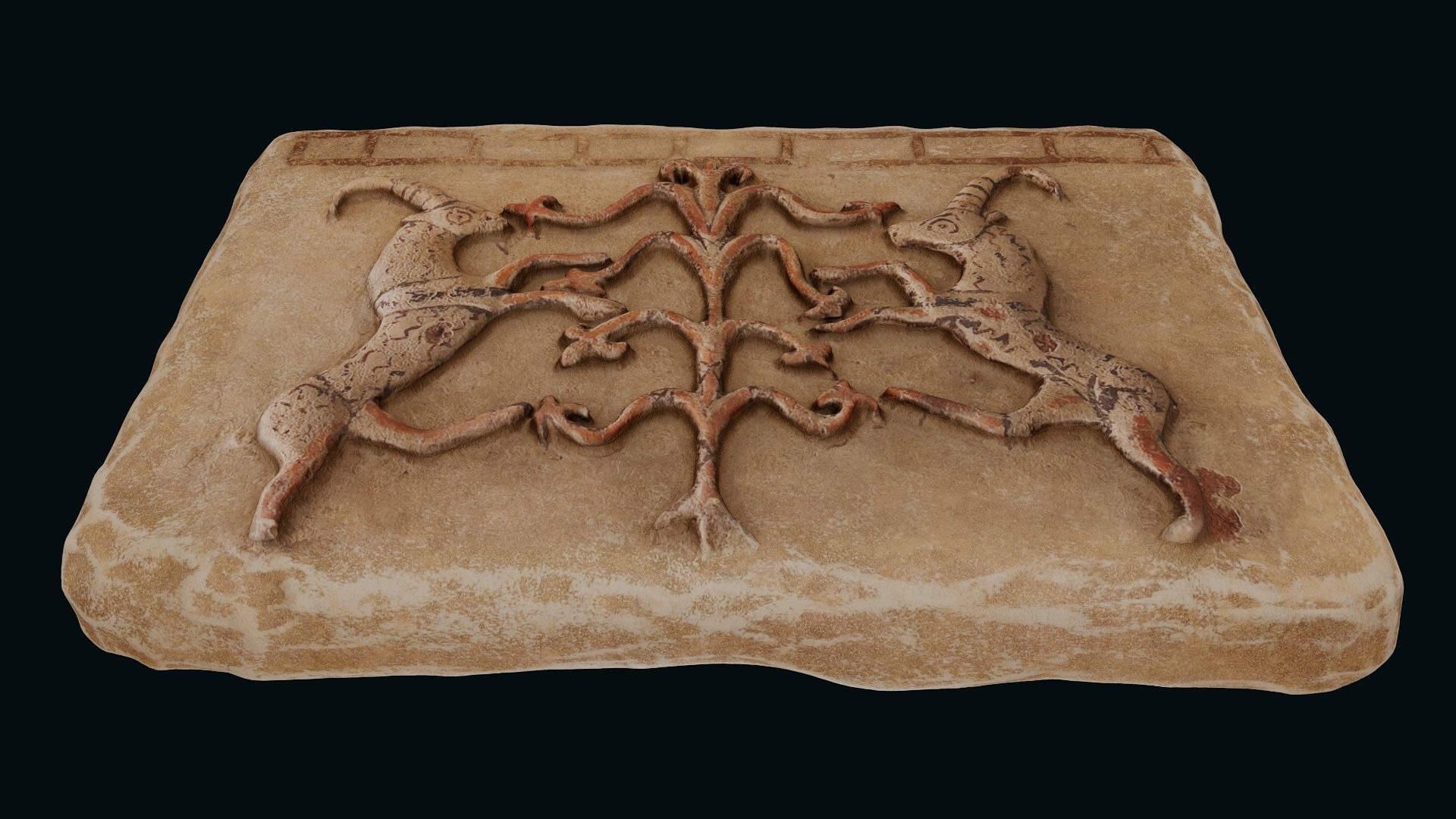 Phrygian Terracotta Low-poly 3D model_7