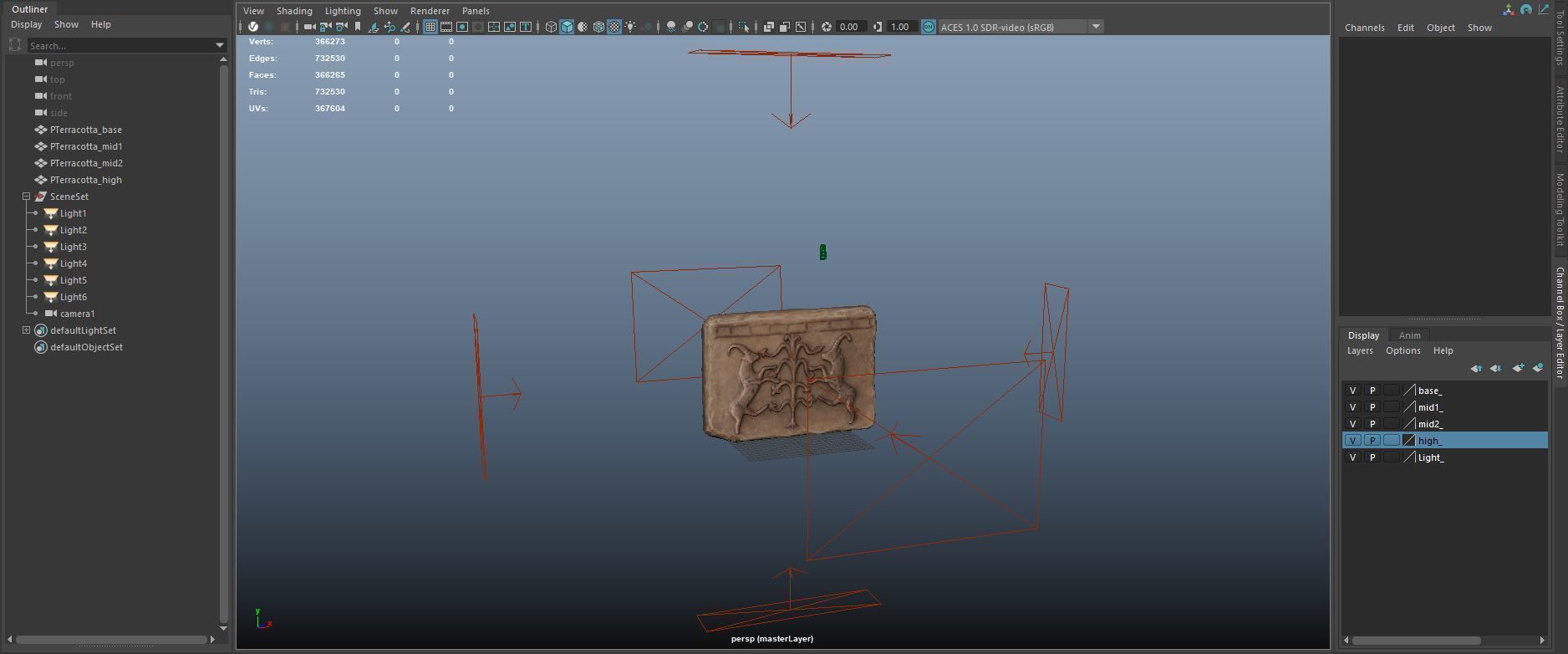 Phrygian Terracotta Low-poly 3D model_41