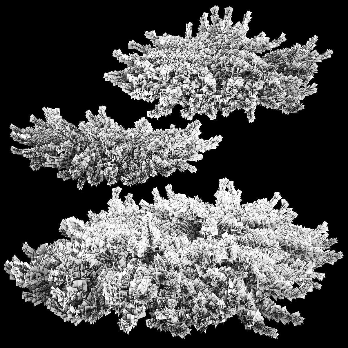 Juniper and thuja bushes for landscape design 1164 3D model_7