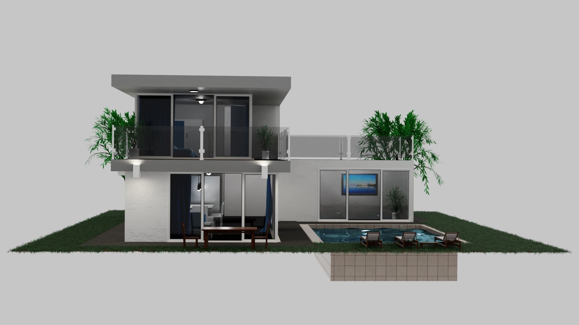 Modern House 3D model_2