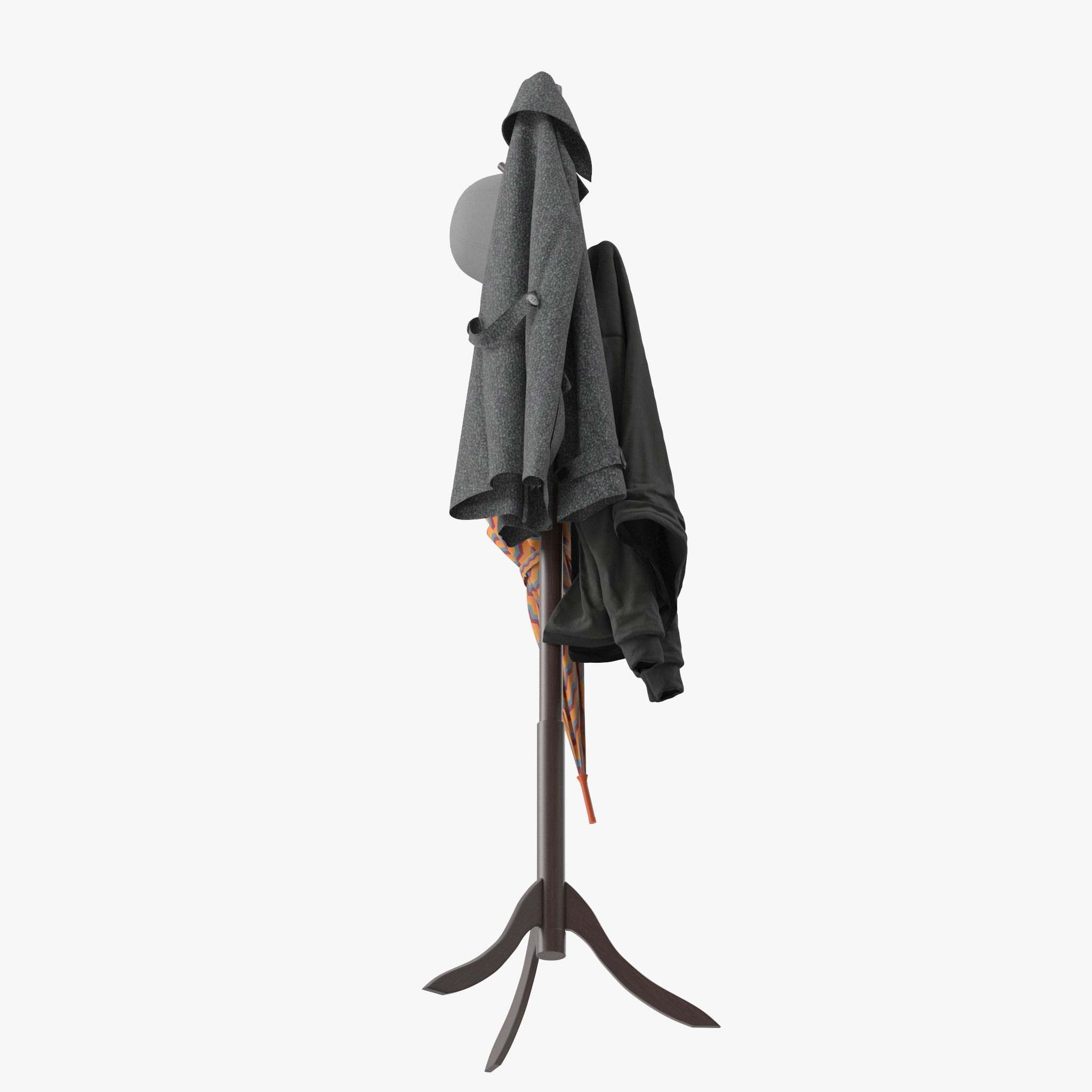 Coat Rack 8 Standing 3D model_8