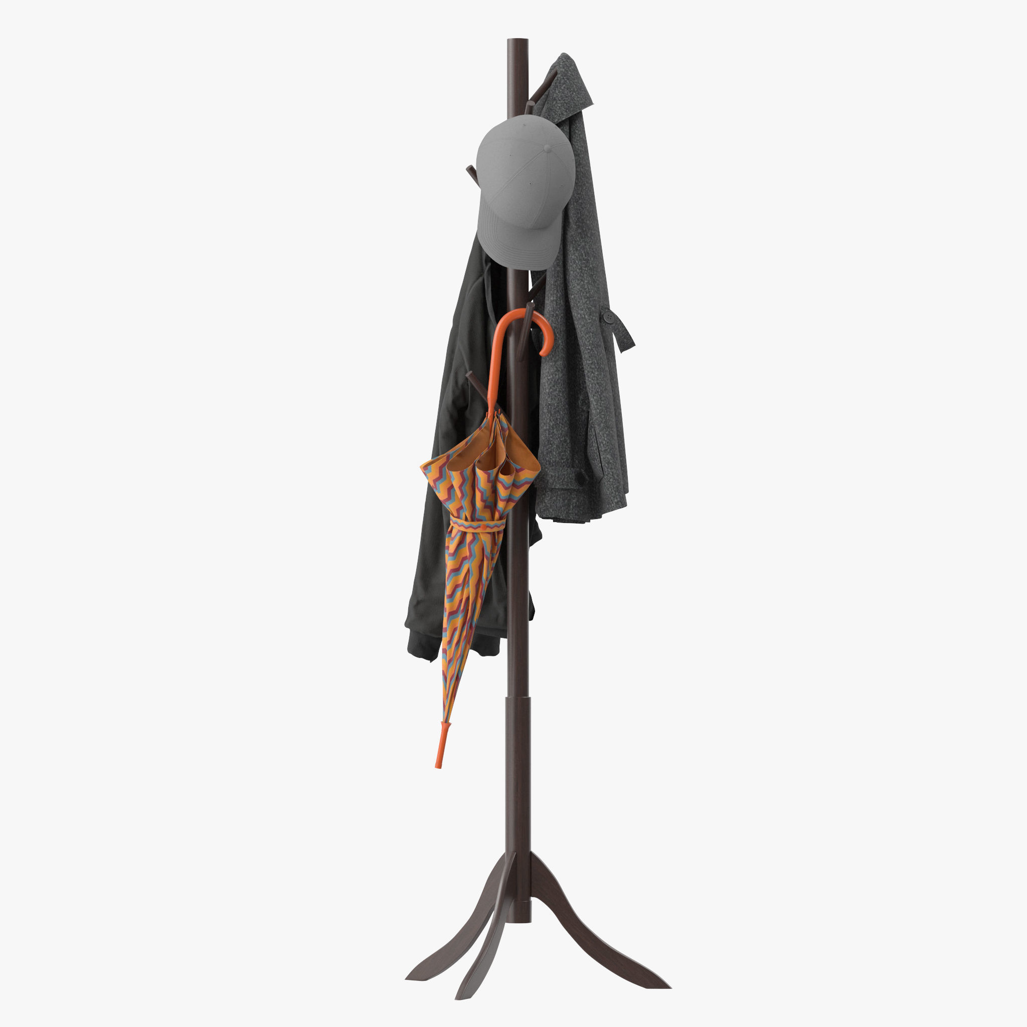 Coat Rack 8 Standing 3D model_5