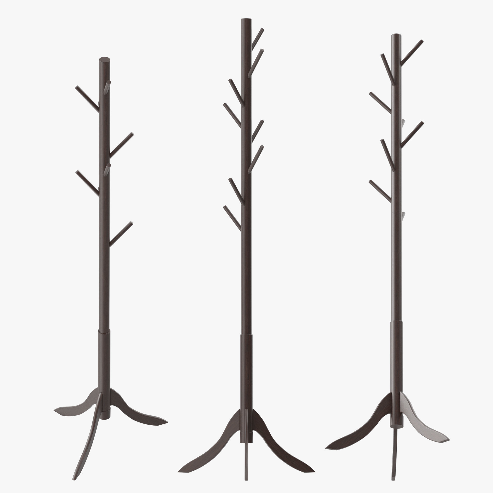 Coat Rack 8 Standing 3D model_3