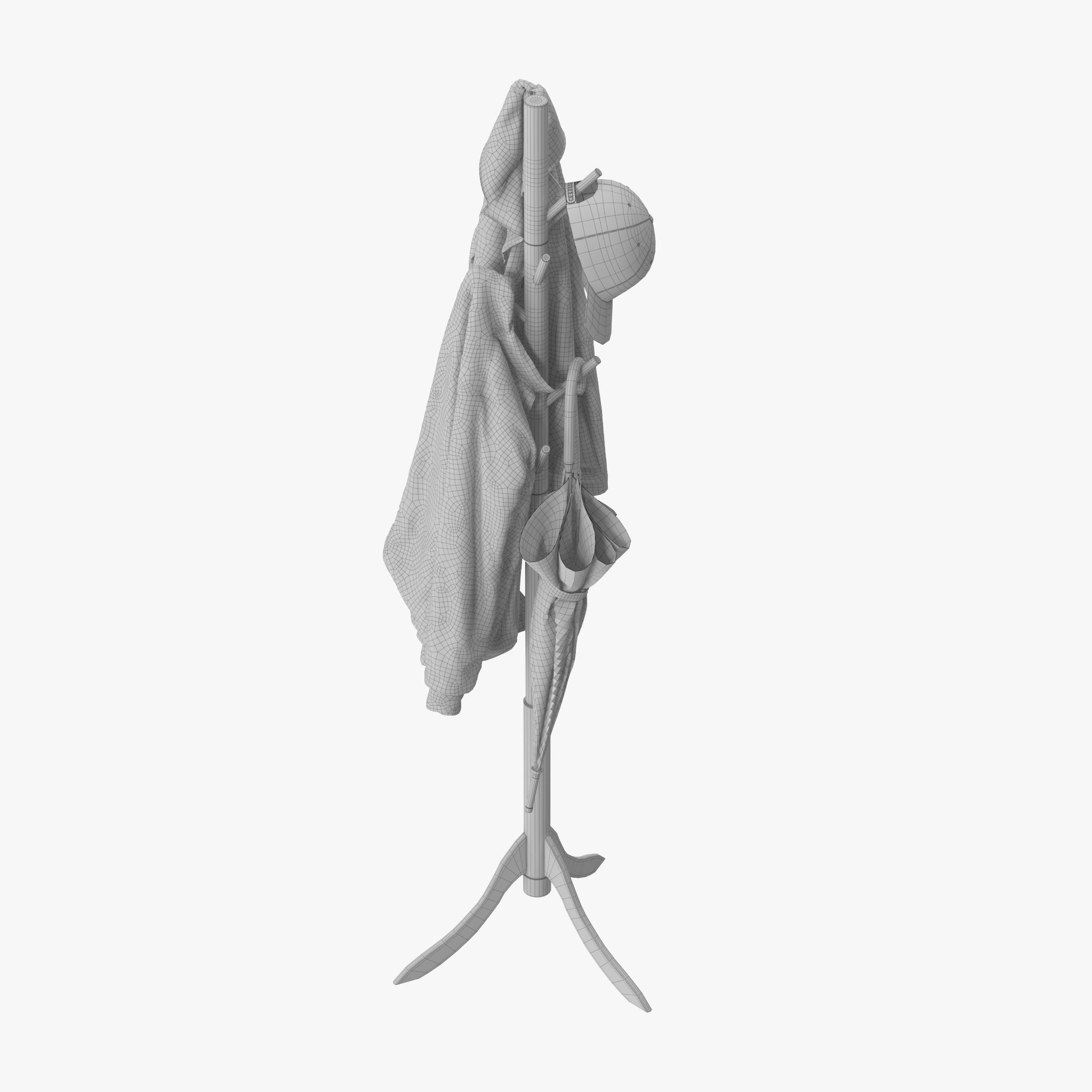 Coat Rack 8 Standing 3D model_18