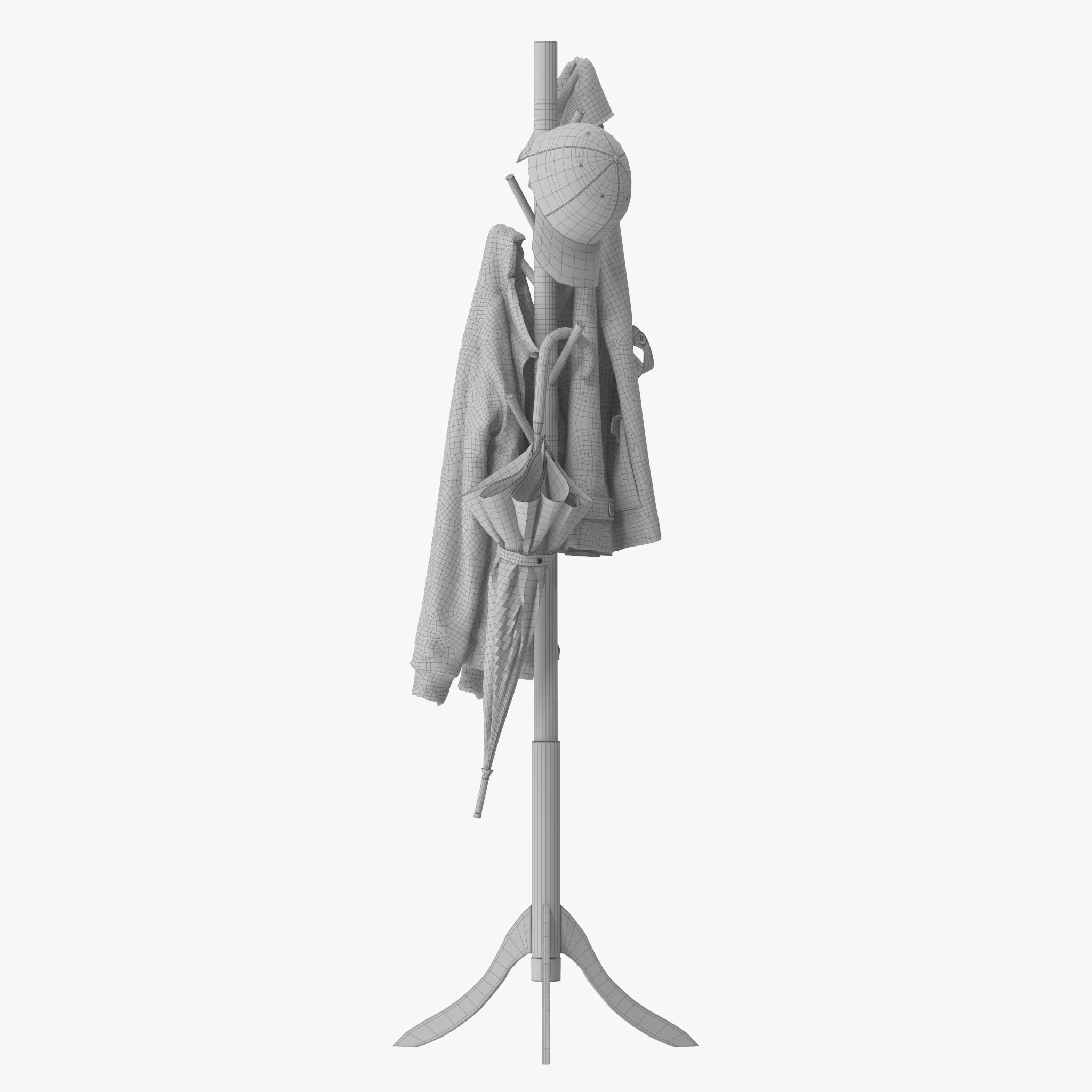 Coat Rack 8 Standing 3D model_17