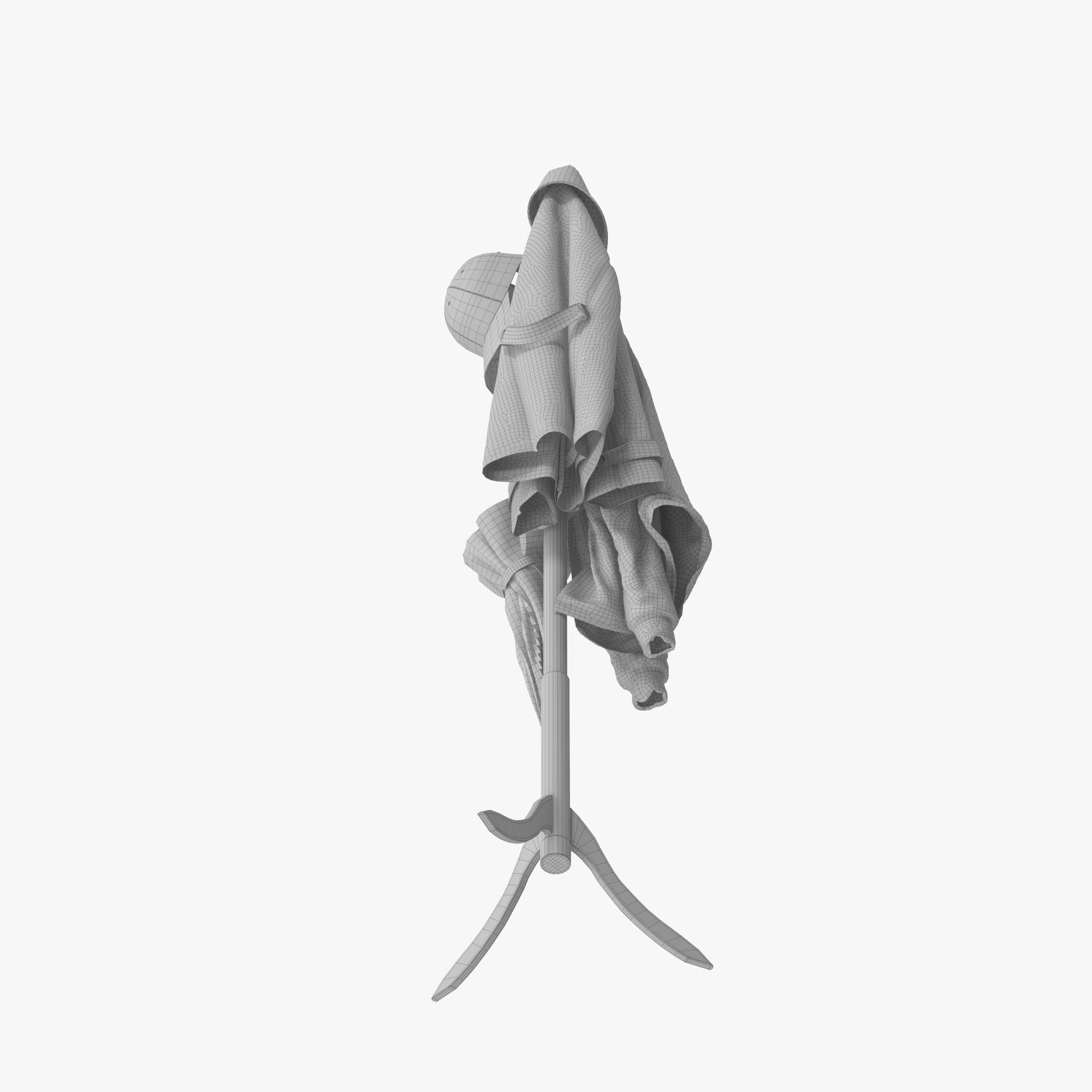 Coat Rack 8 Standing 3D model_19