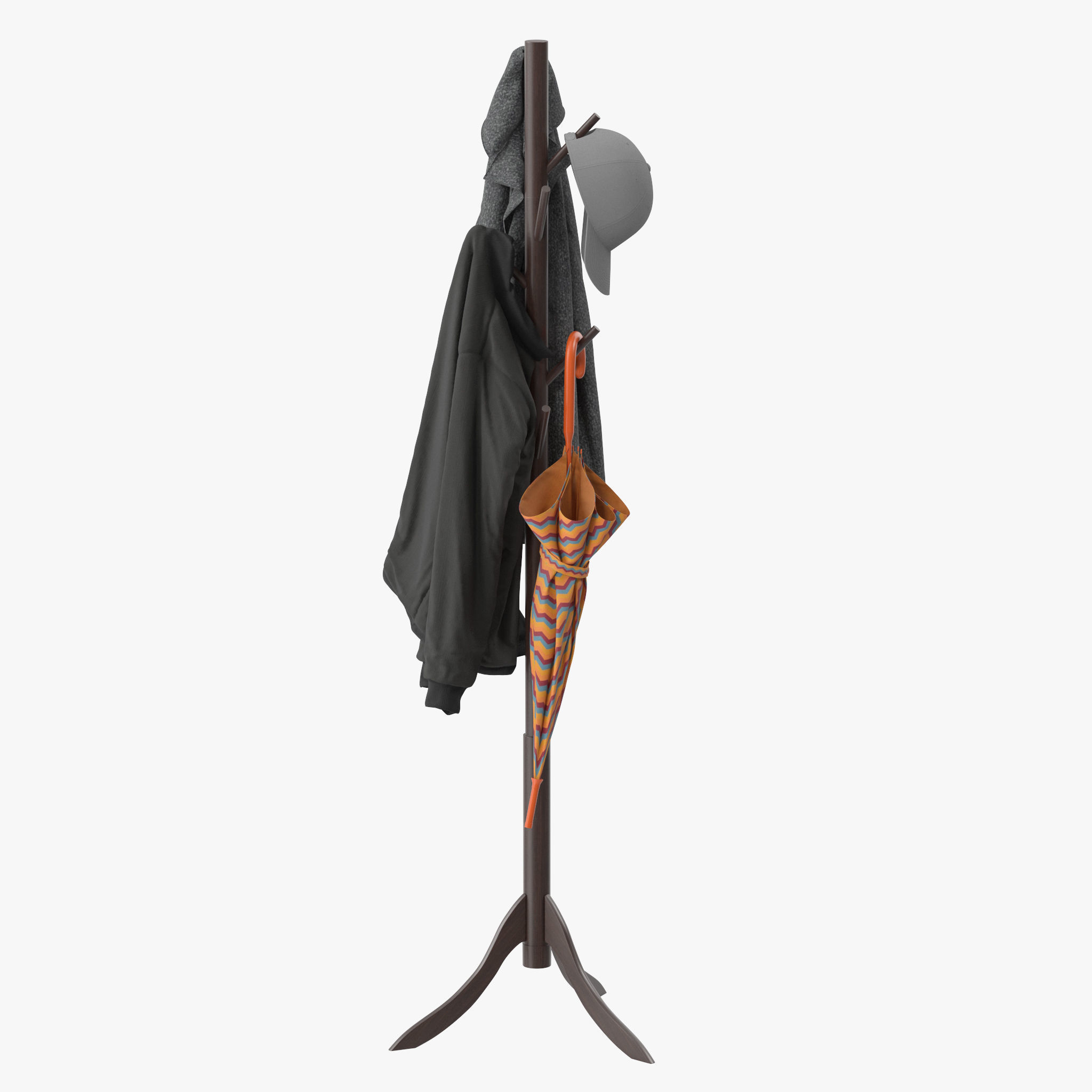 Coat Rack 8 Standing 3D model_4