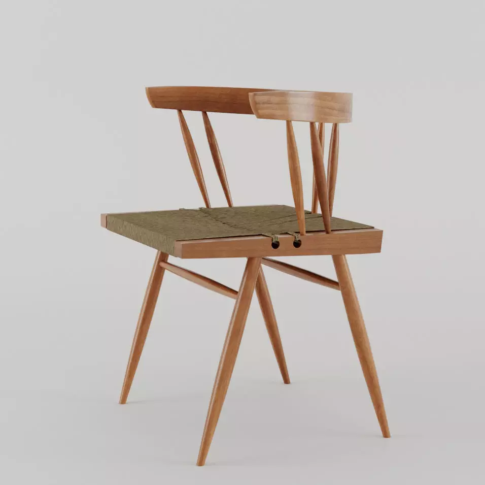 George Nakashima - Grass Seated Chair 3D model