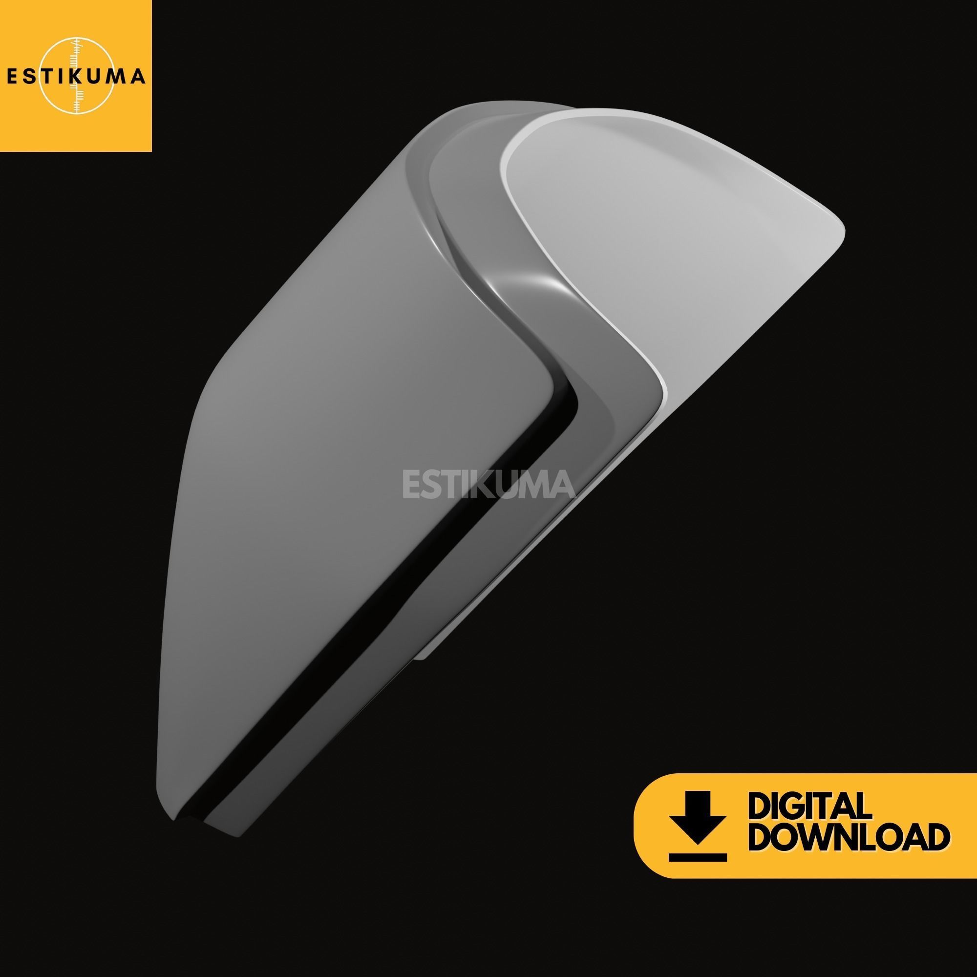 Bo Katan Shoulder Armor Digital 3D Model STL ONLY Star Wars 3D print model_4