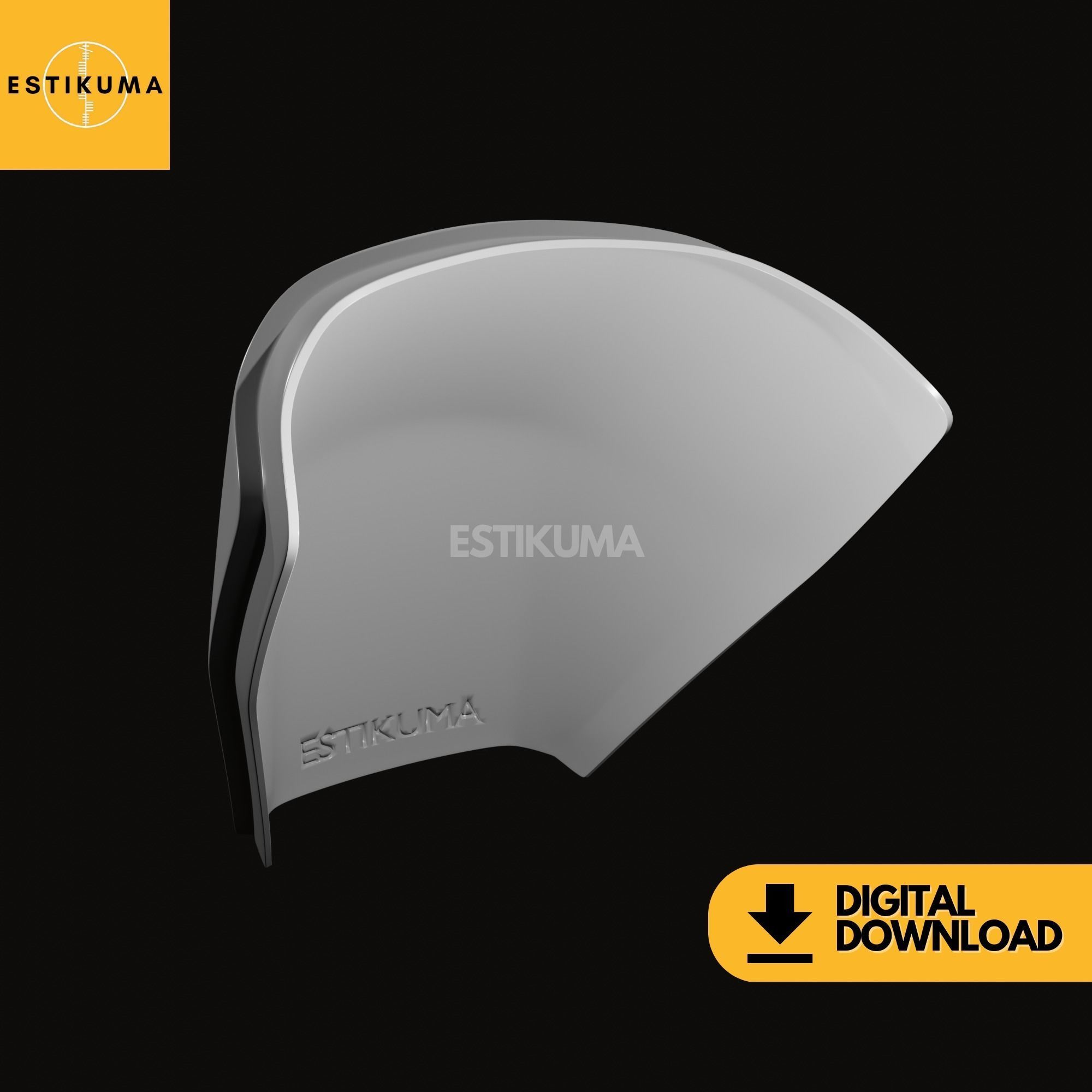 Bo Katan Shoulder Armor Digital 3D Model STL ONLY Star Wars 3D print model_5