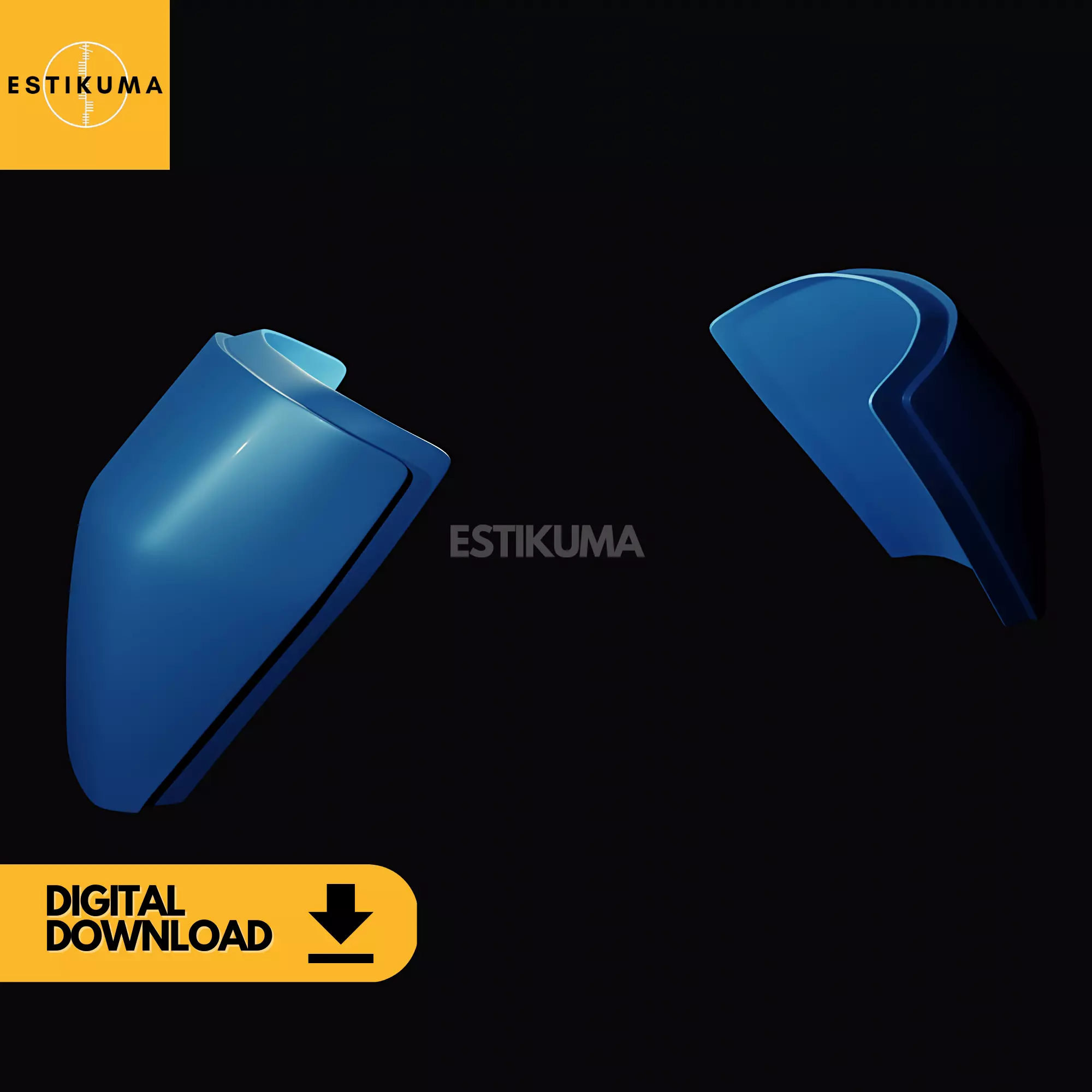 Bo Katan Shoulder Armor Digital 3D Model STL ONLY Star Wars 3D print model_0