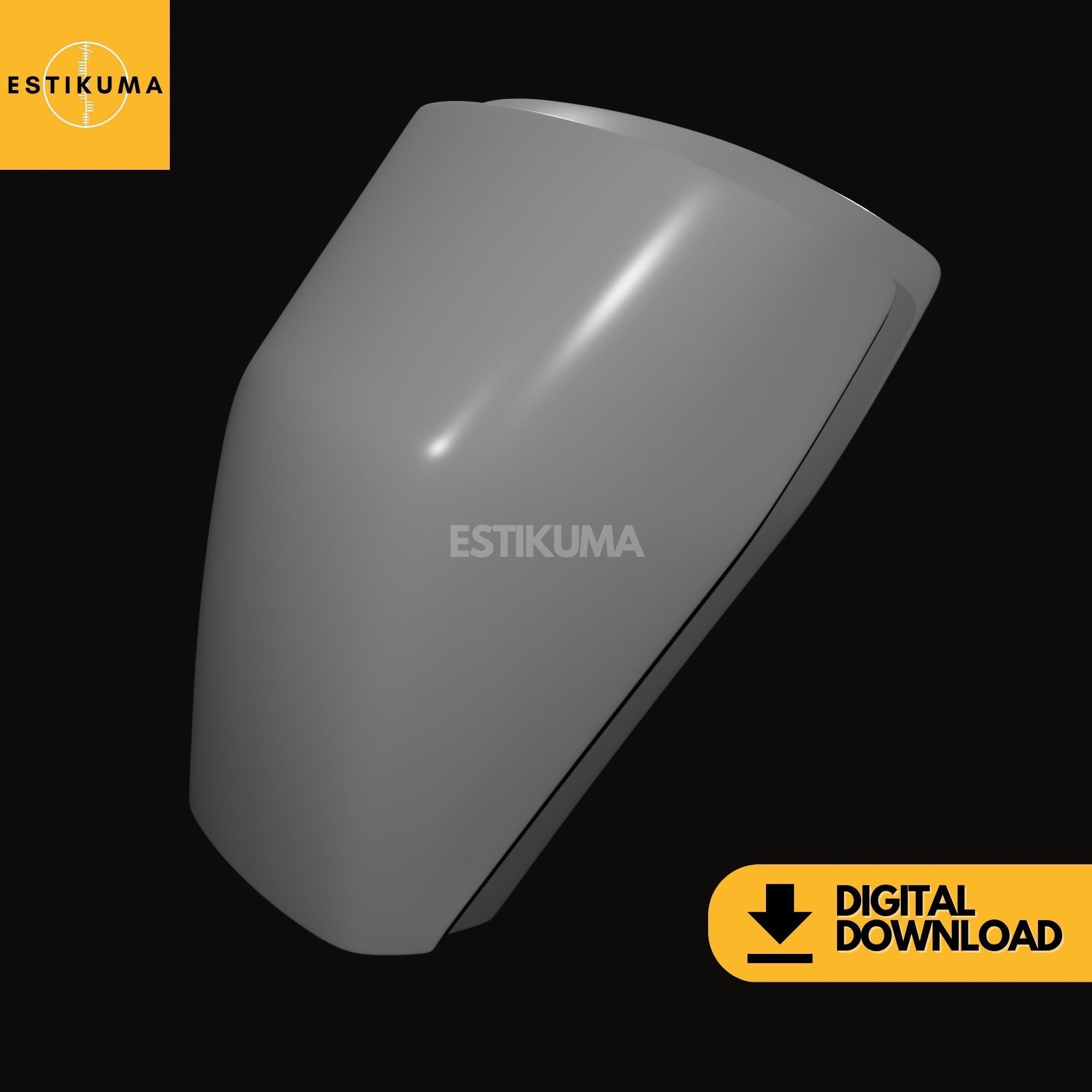 Bo Katan Shoulder Armor Digital 3D Model STL ONLY Star Wars 3D print model_3